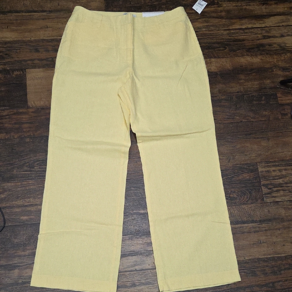 Cato Light Yellow Linen Pants